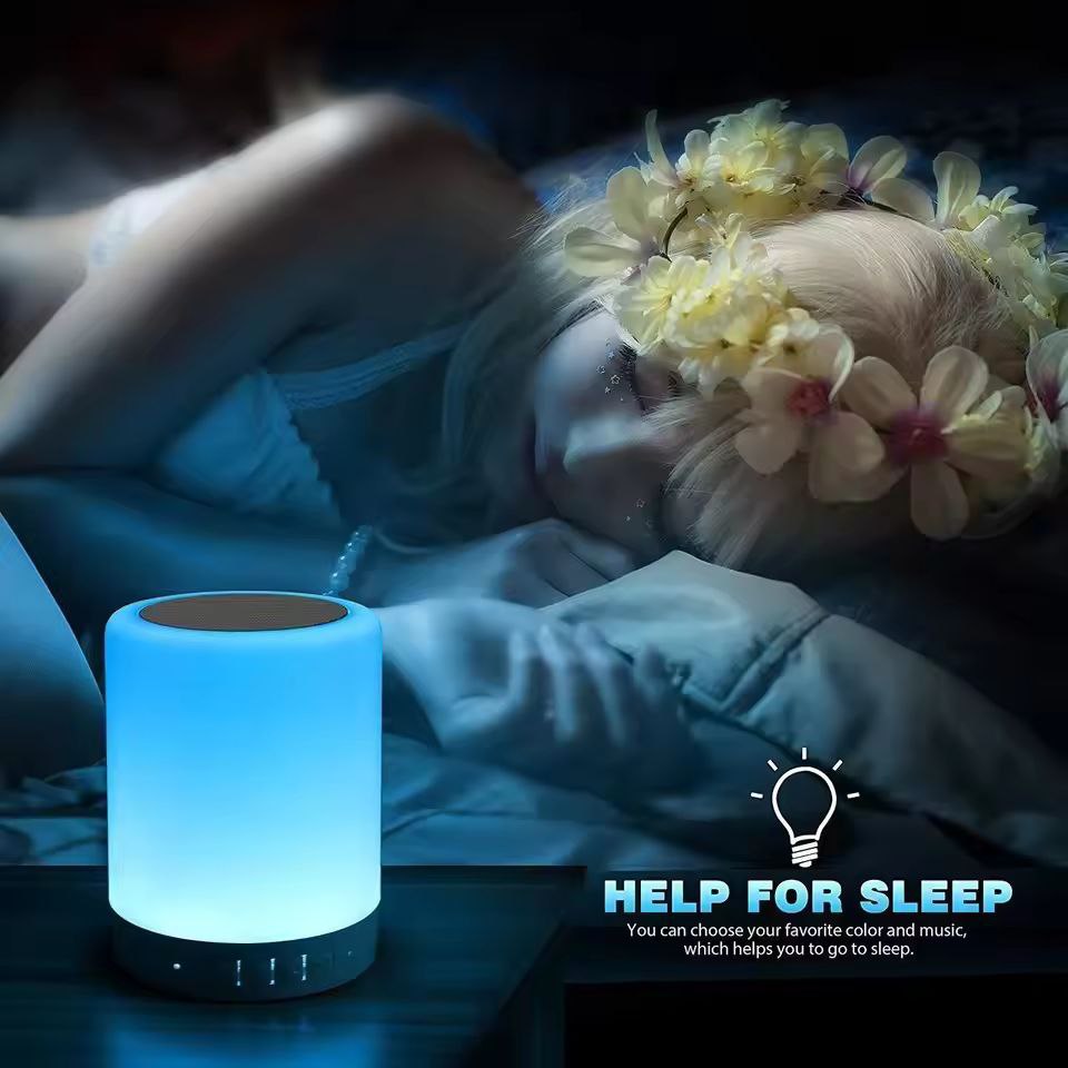 Mini Wireless Bluetooth Speaker With Colorful LED Touch Lights
