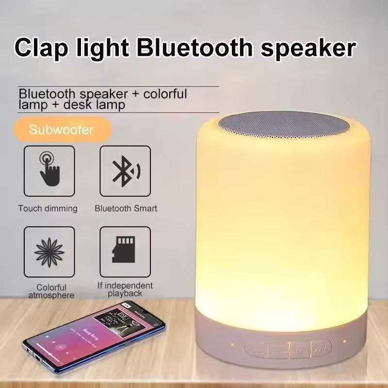 Mini Wireless Bluetooth Speaker With Colorful LED Touch Lights