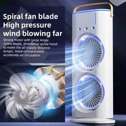 2025 New Oumffy 4000mAh Double Ended Air Mist Spray Cooler Fan