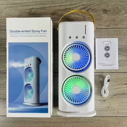 2025 New Oumffy 4000mAh Double Ended Air Mist Spray Cooler Fan