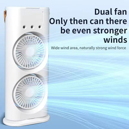 2025 New Oumffy 4000mAh Double Ended Air Mist Spray Cooler Fan